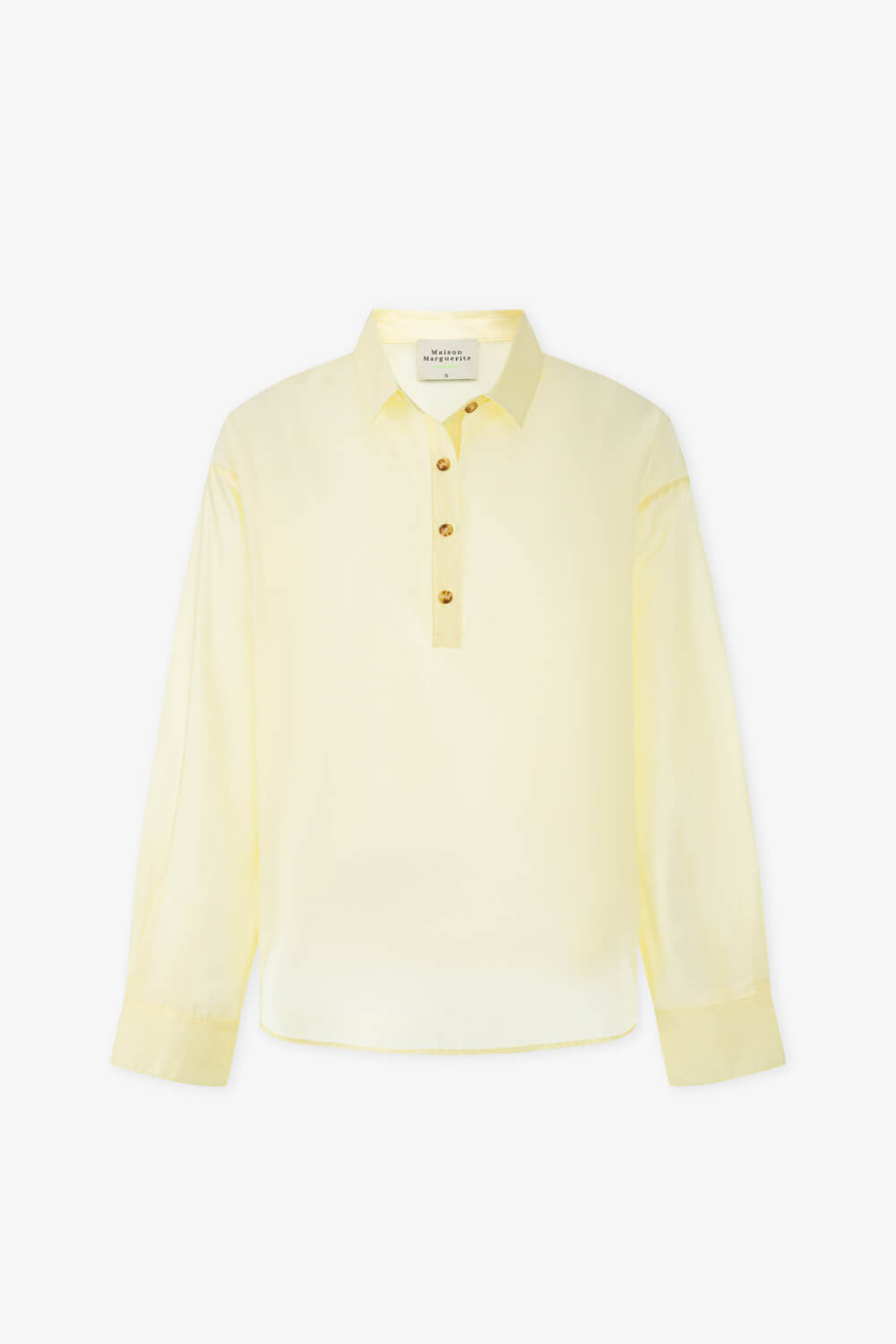 透膚半開襟襯衫