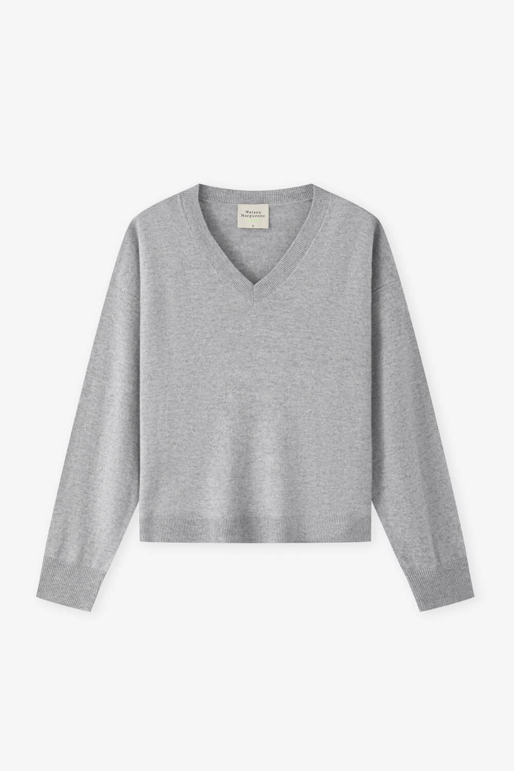 小V領寬鬆針織衫