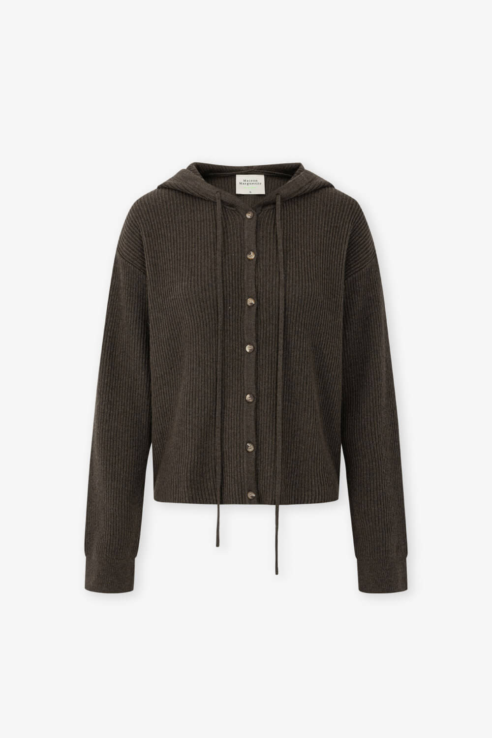 連帽開襟針織衫