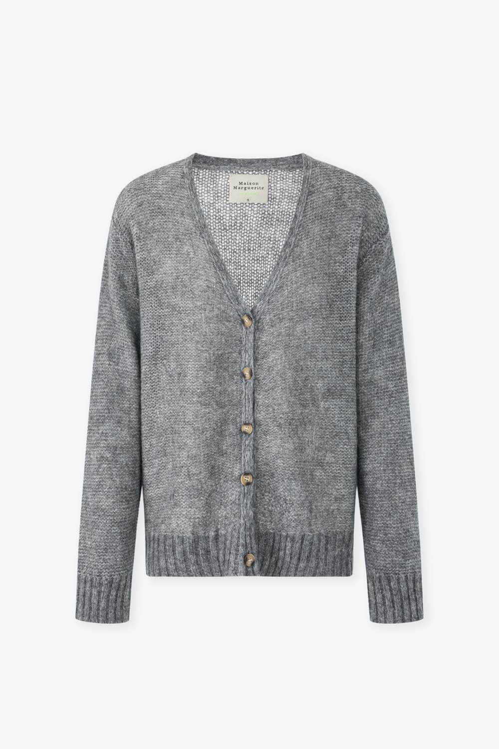 V領馬海毛開襟外套