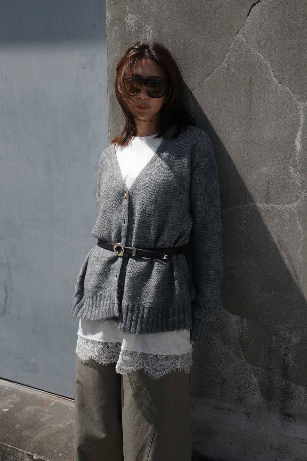 蕾絲上衣針織套組