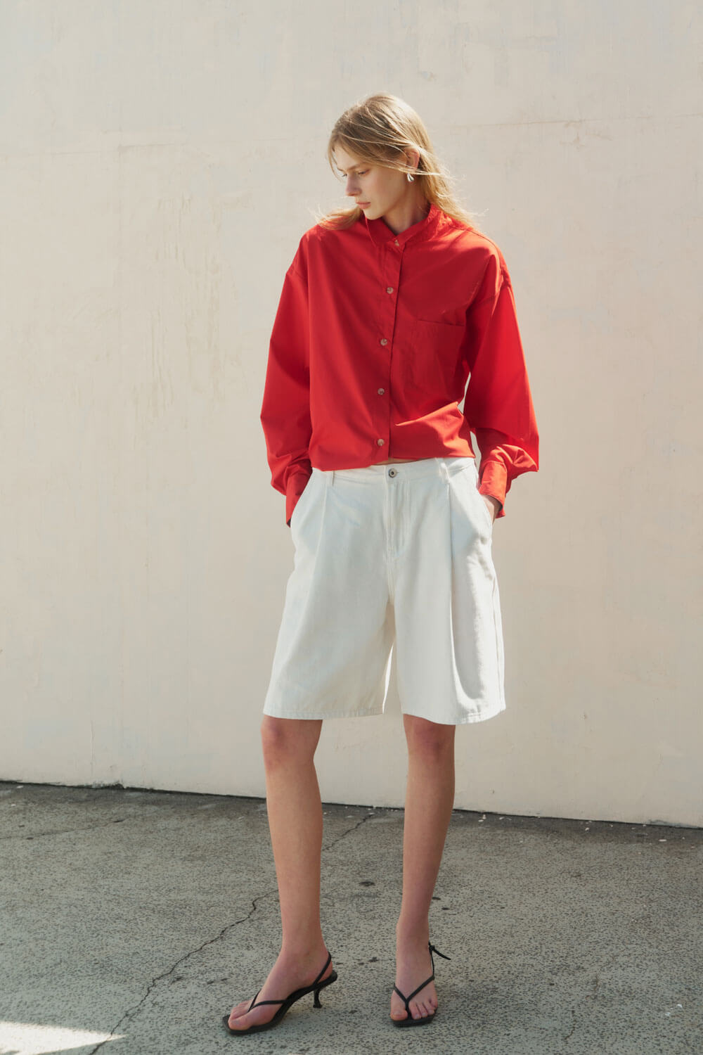 打折五分斜紋棉褲