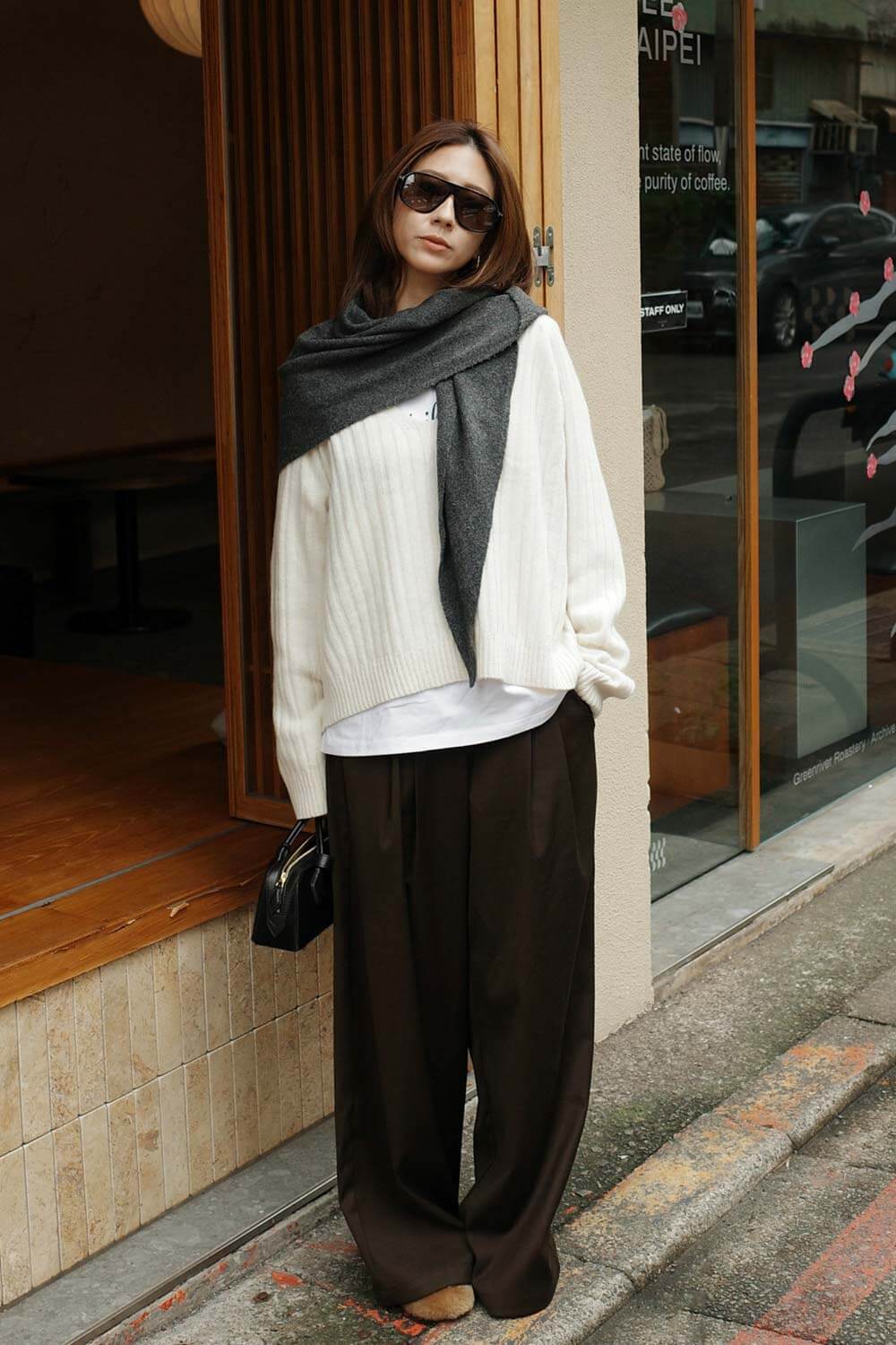 打折寬筒西裝長褲