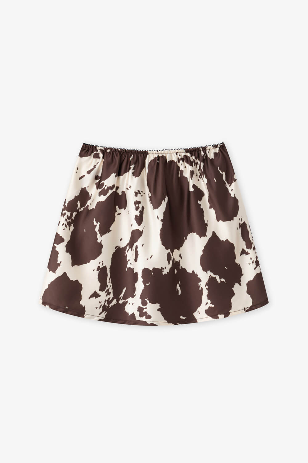 乳牛紋兩穿平口短裙