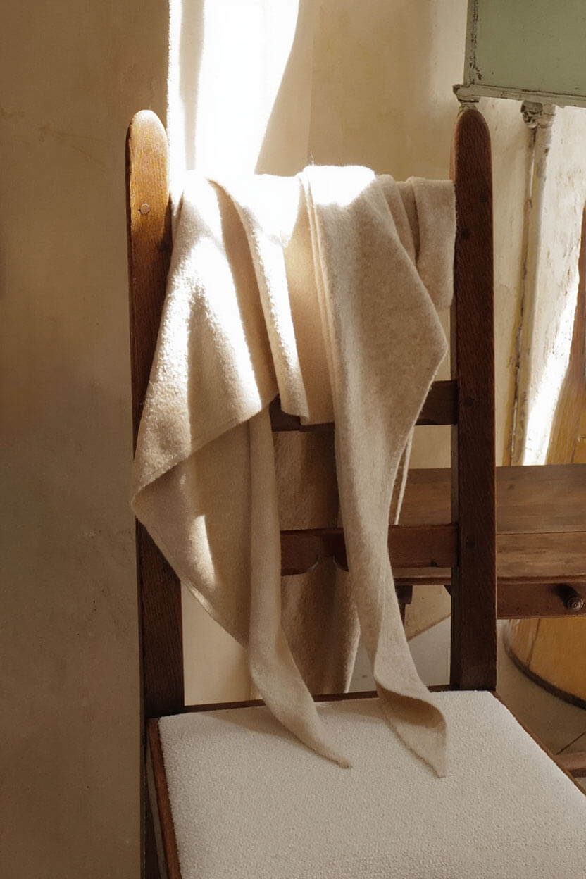 提織三角針織圍巾