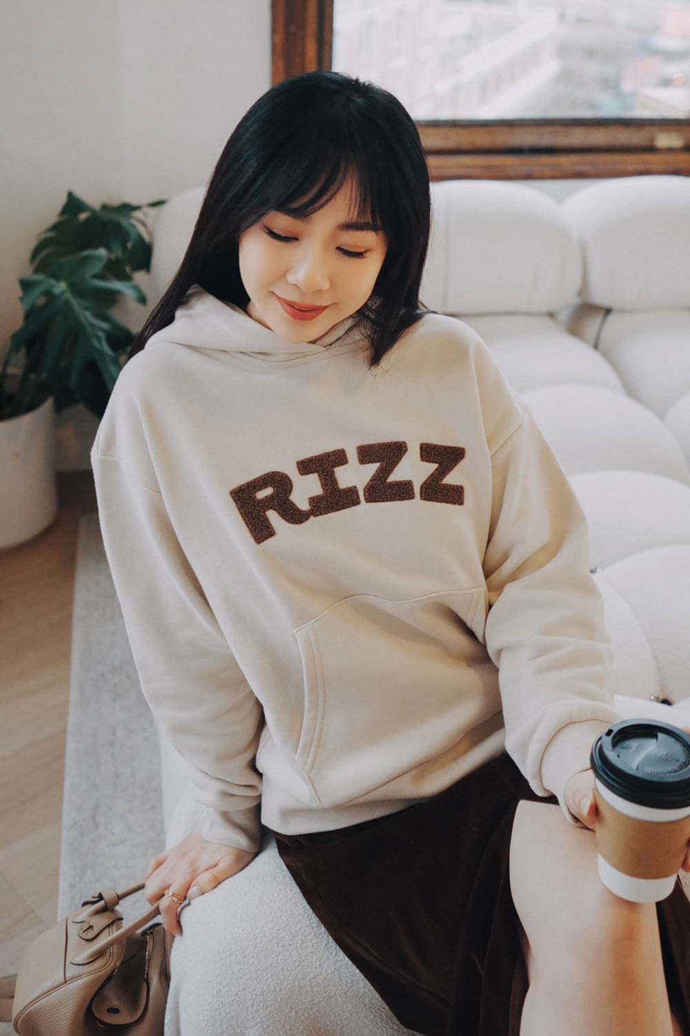 RIZZ毛巾繡連帽上衣