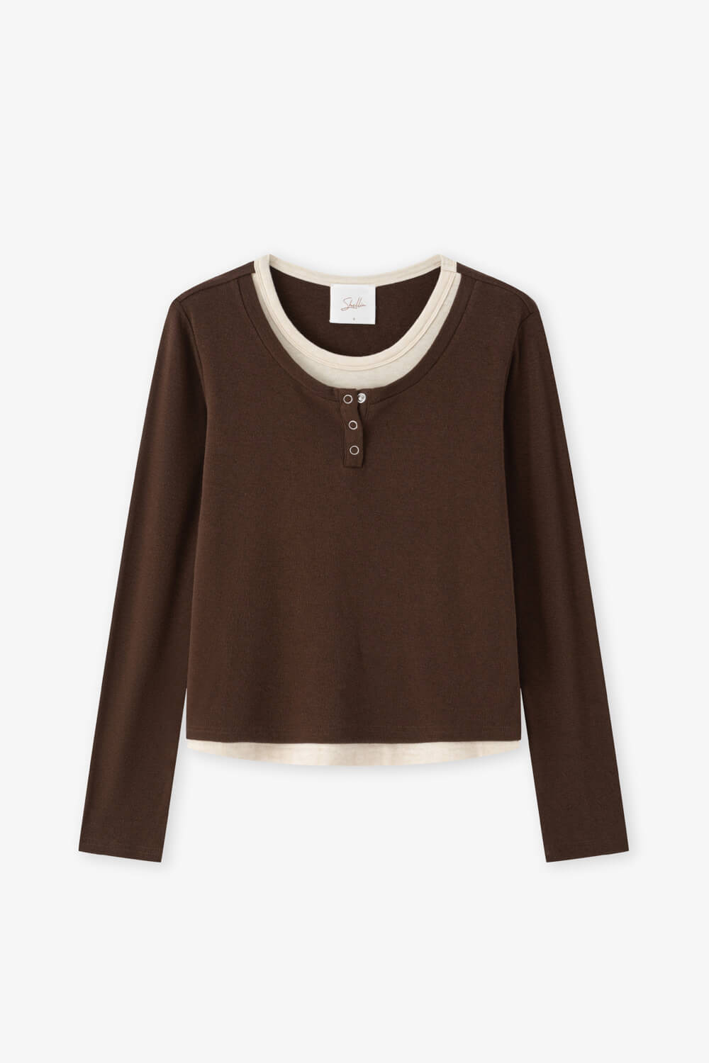 假兩件長袖上衣