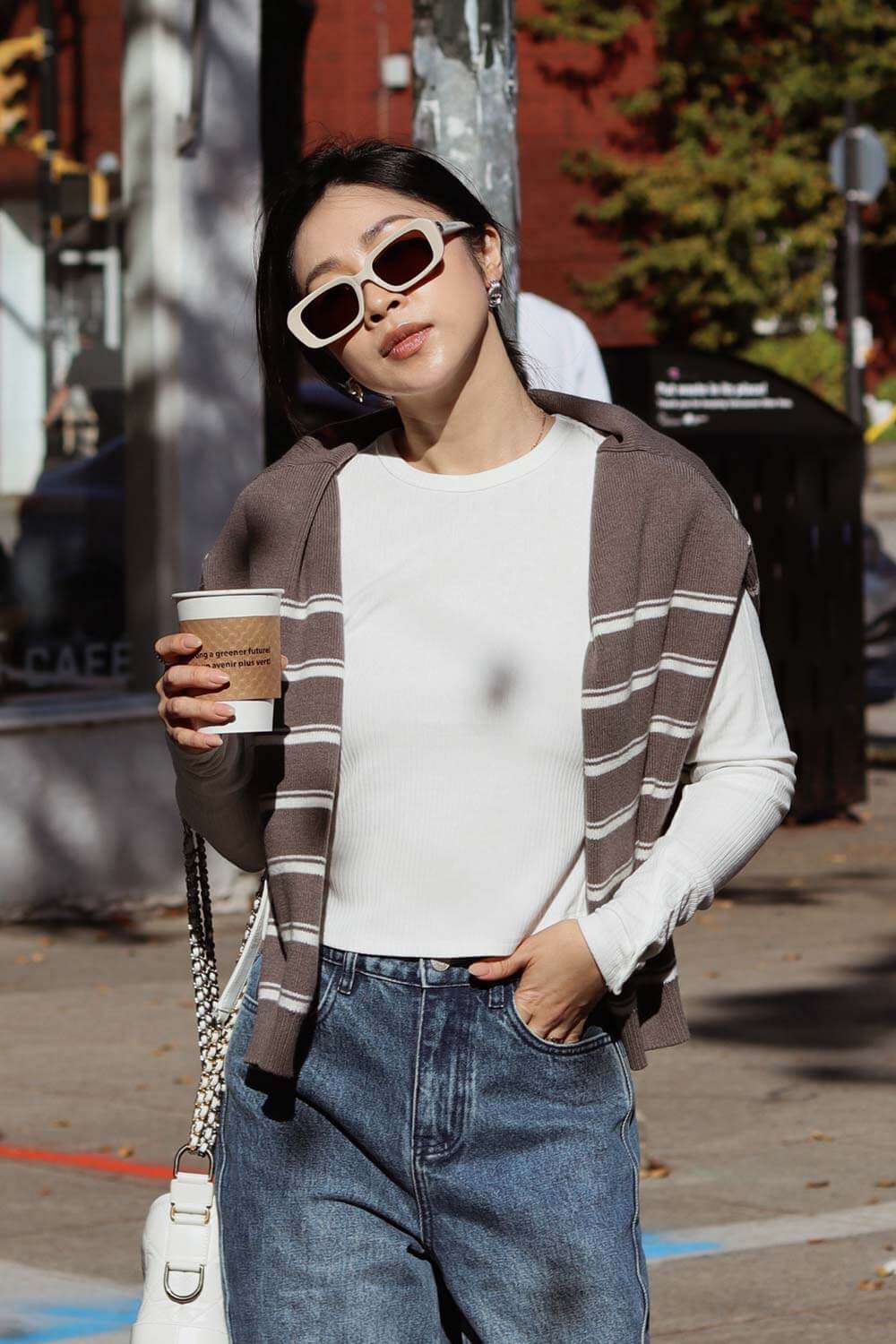 袖開釦圓領上衣 袖開釦圓領上衣