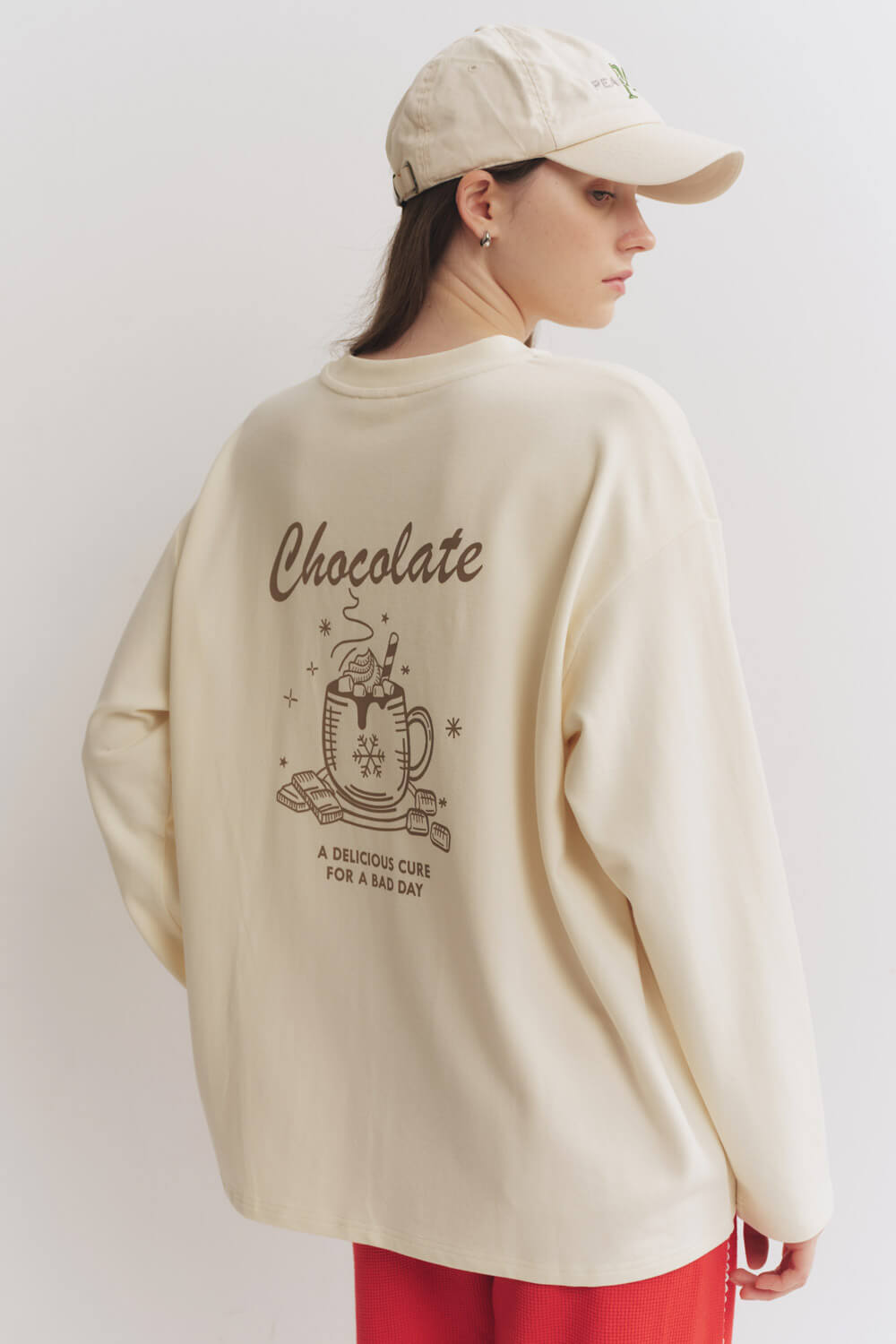 熱可可印花長袖T
