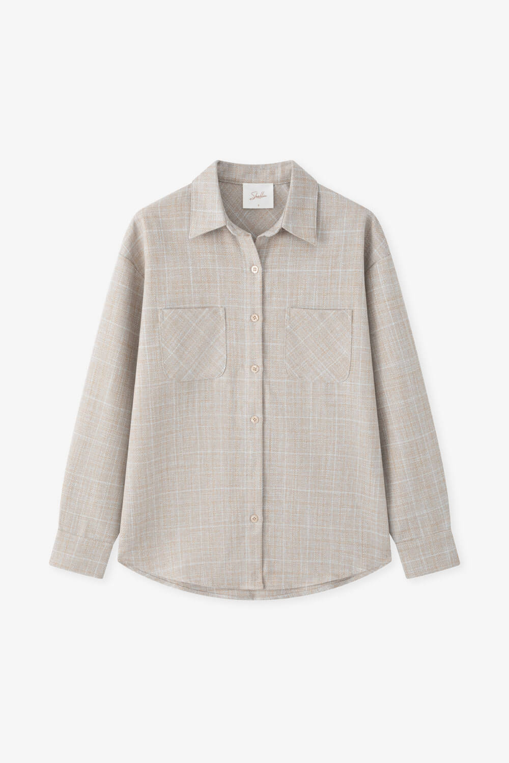 花呢格寬鬆襯衫