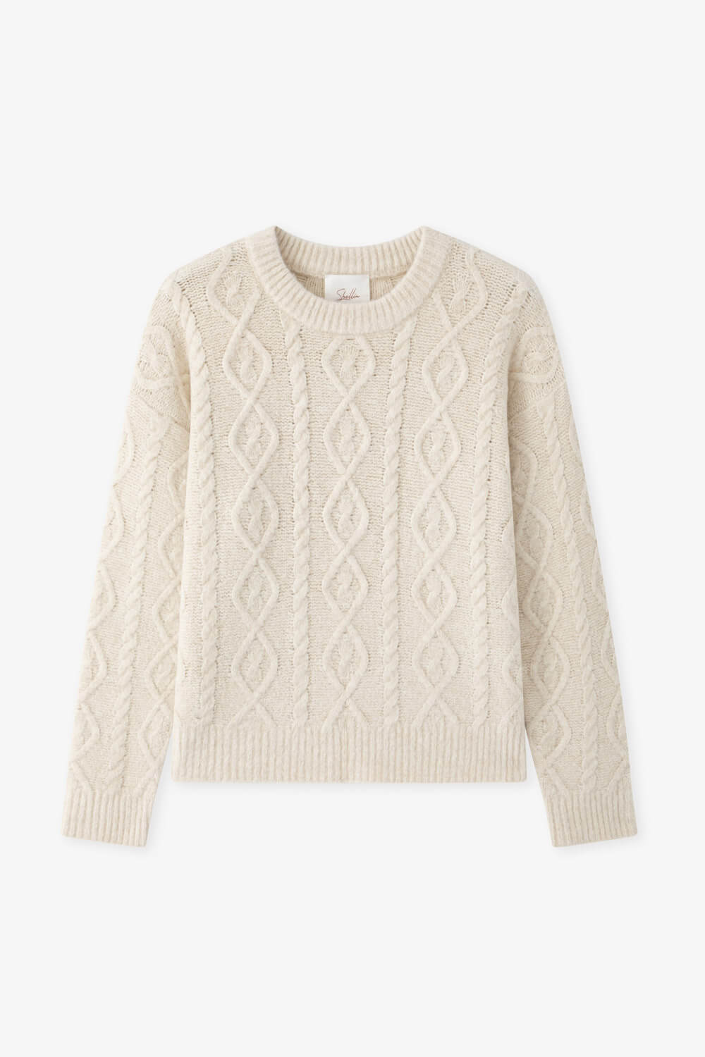 復古麻花圓領毛衣