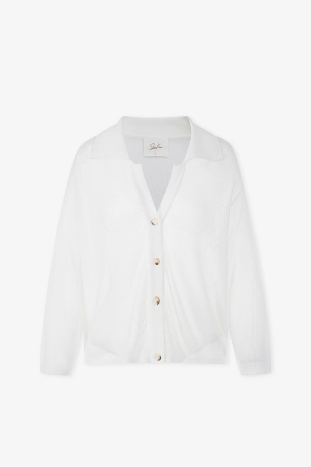 翻領開襟針織上衣