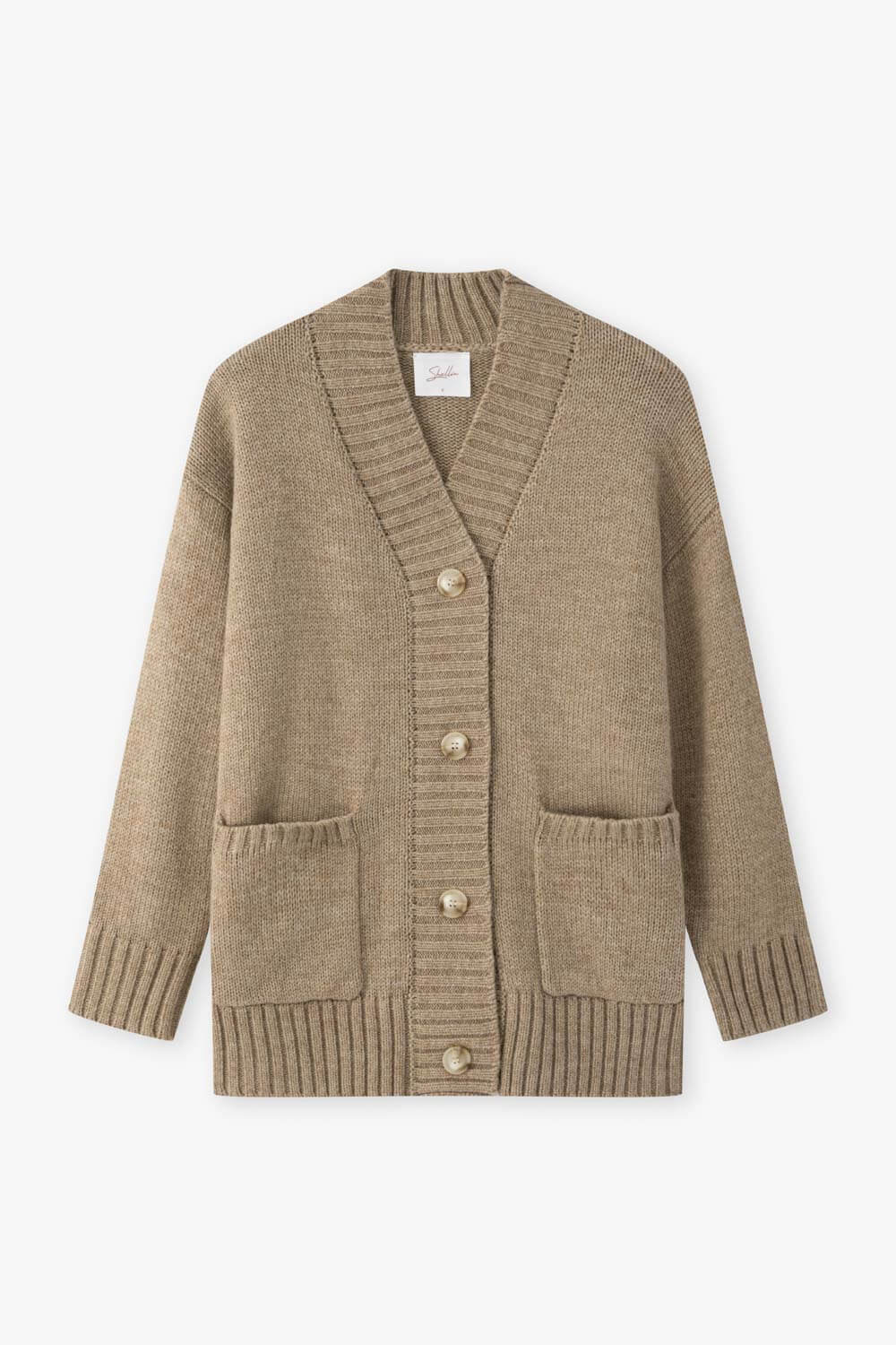 V領寬鬆針織外套