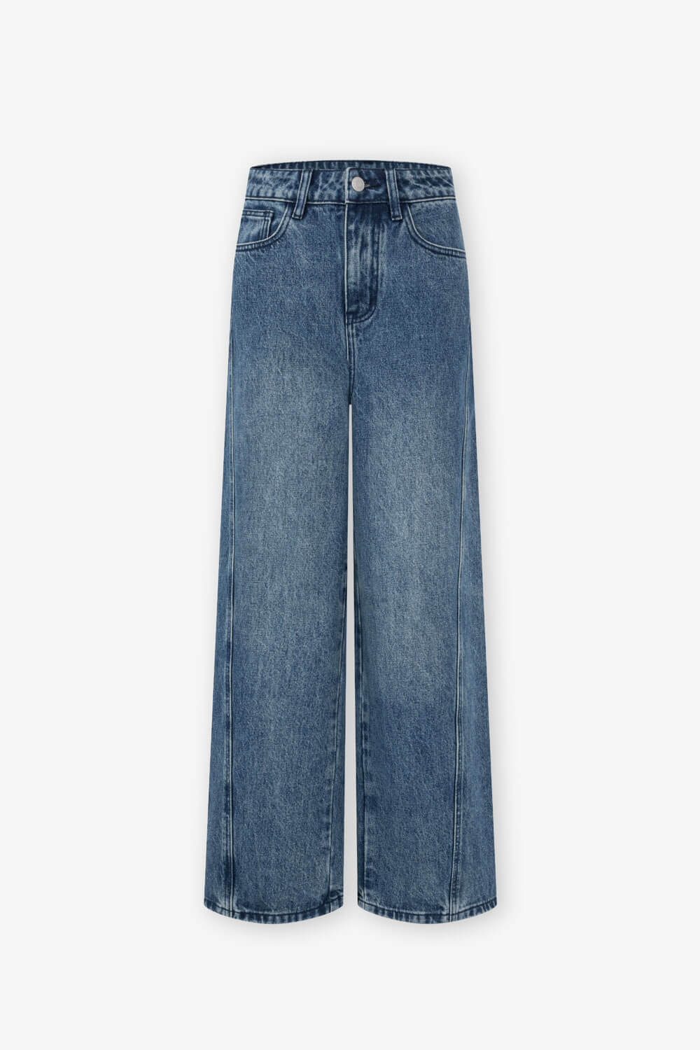 斜切線設計牛仔長褲 斜切線設計牛仔長褲