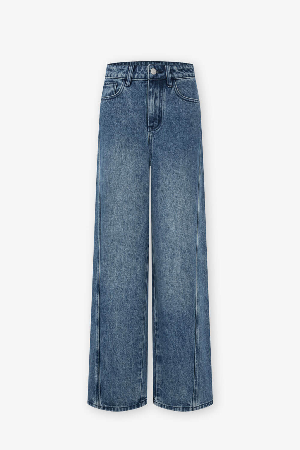 加長斜切線設計牛仔長褲 加長斜切線設計牛仔長褲