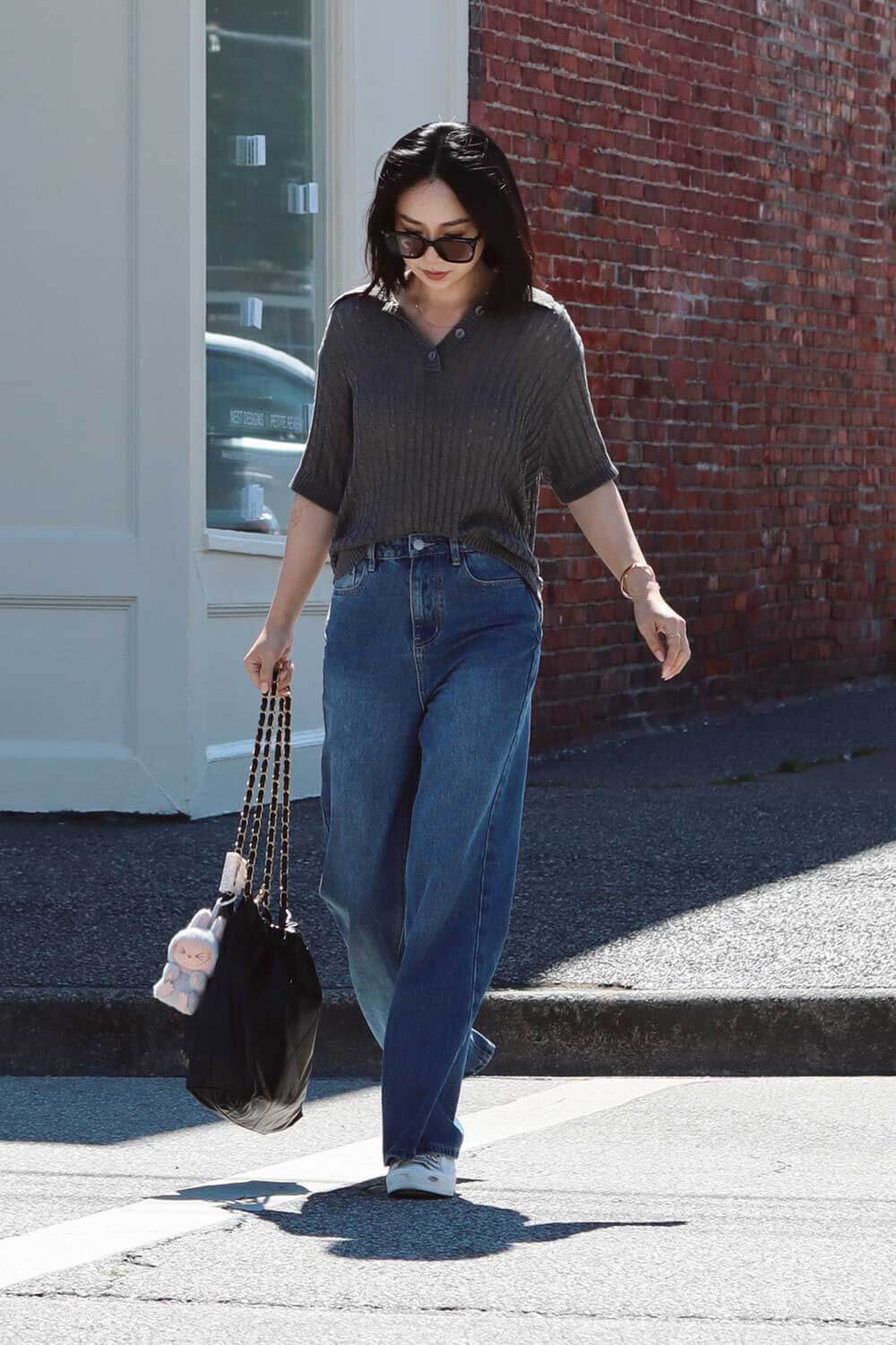 加長微喇叭牛仔長褲