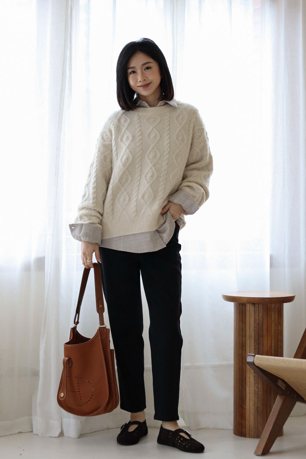 內刷毛牛仔長褲