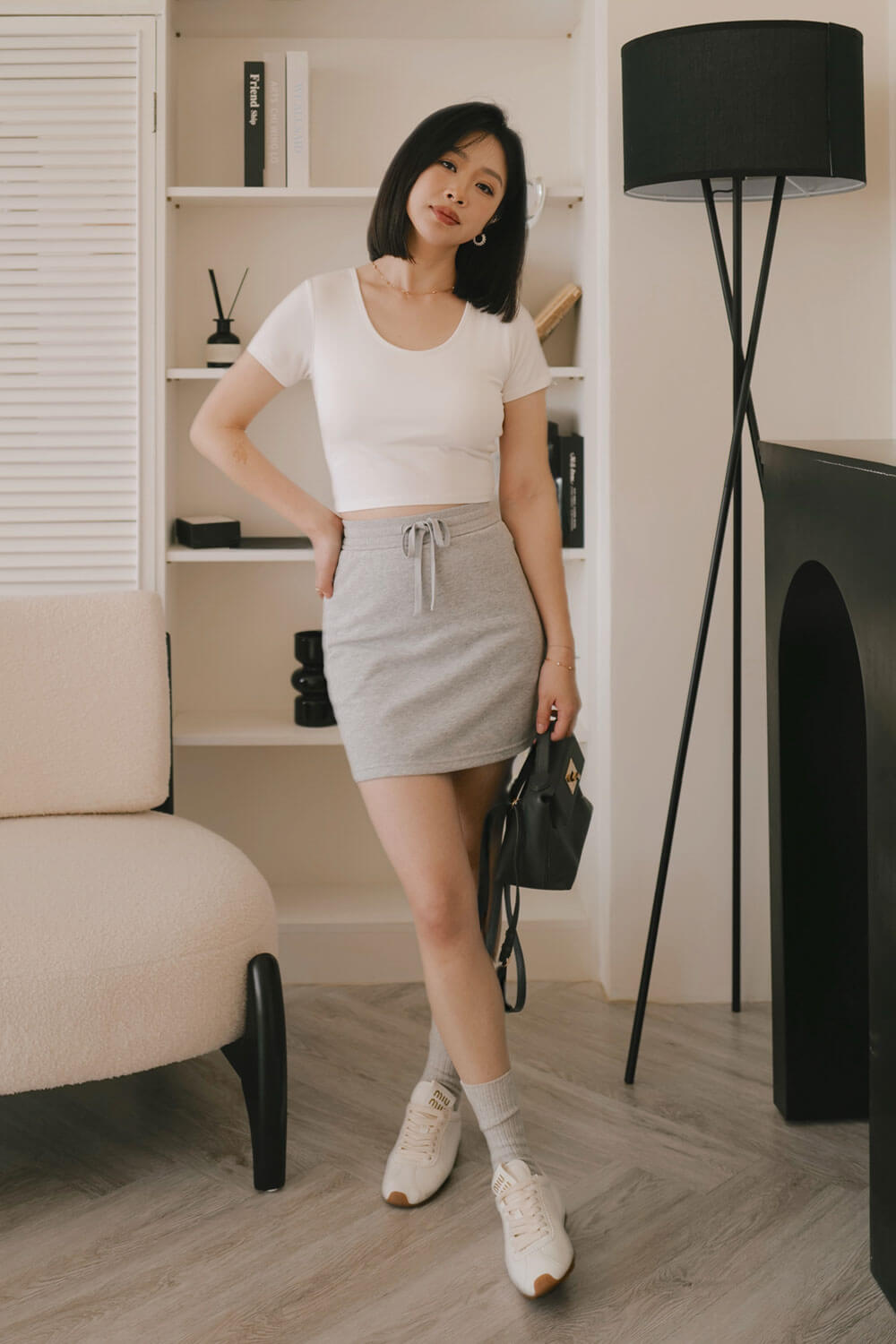 腰綁繩舒適裙褲