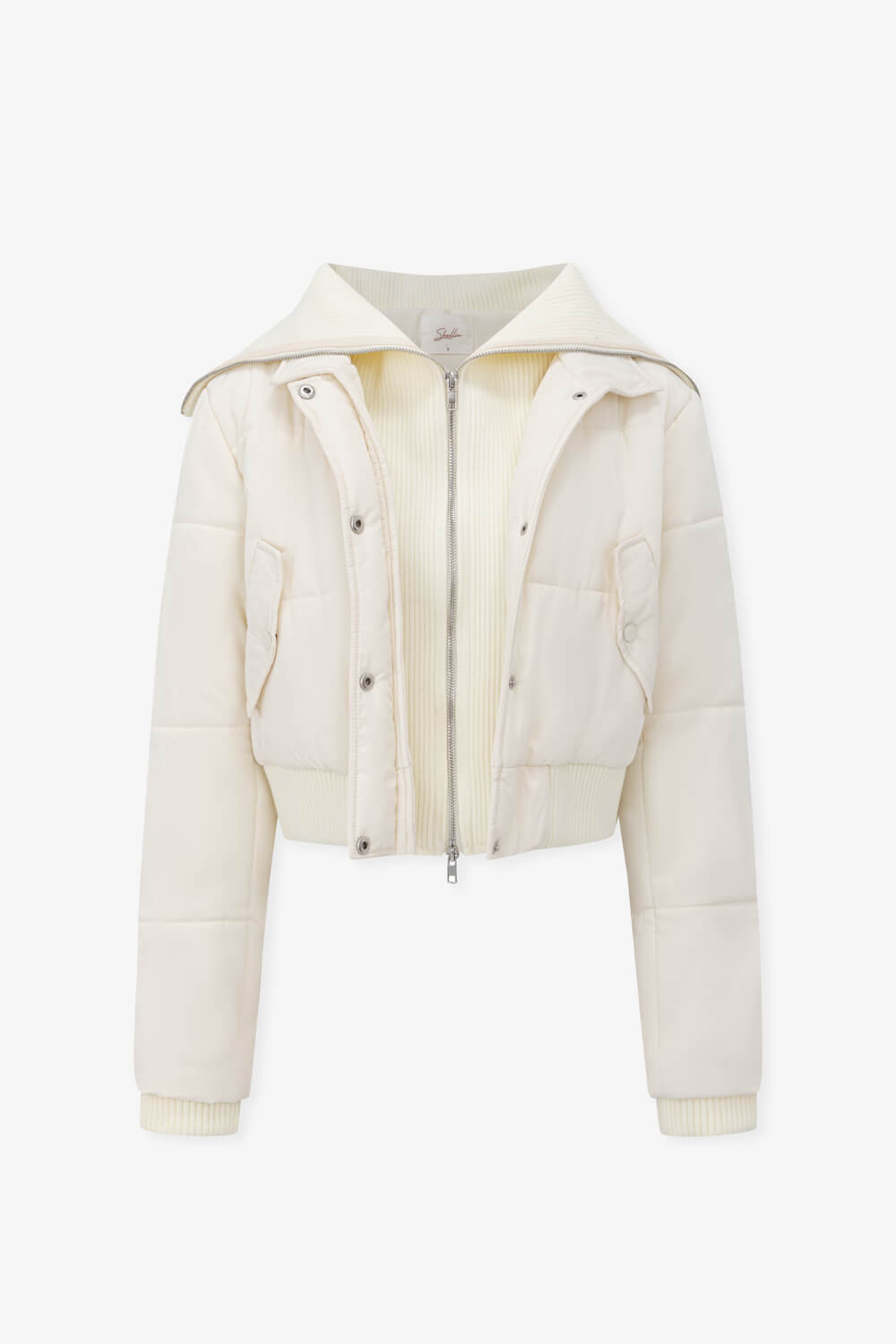 大翻領鋪棉外套