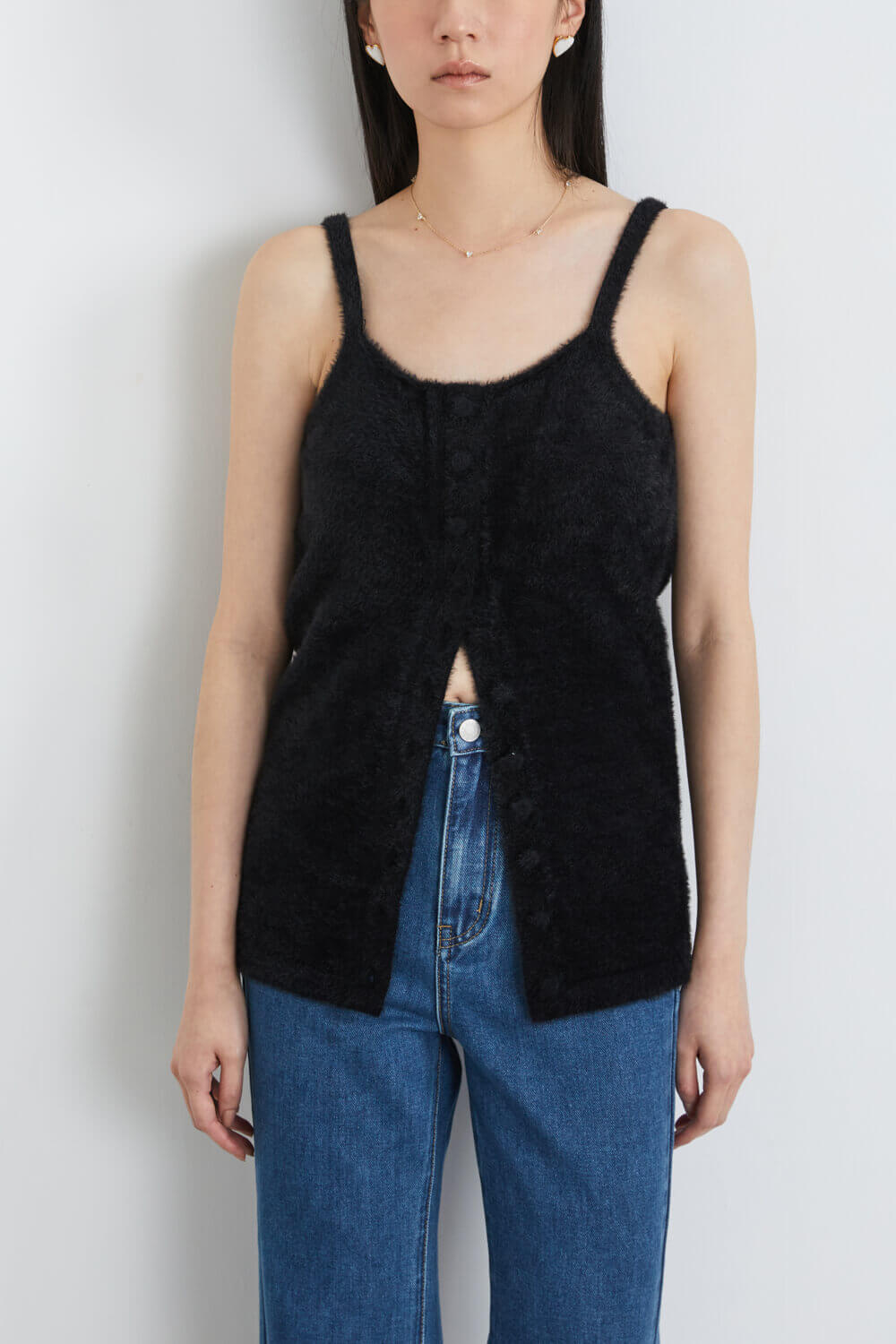 細肩帶針織背心