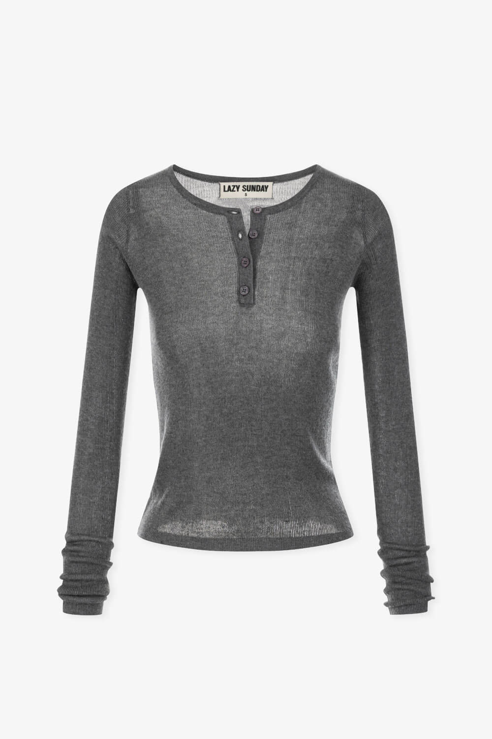 圓領半開襟針織上衣