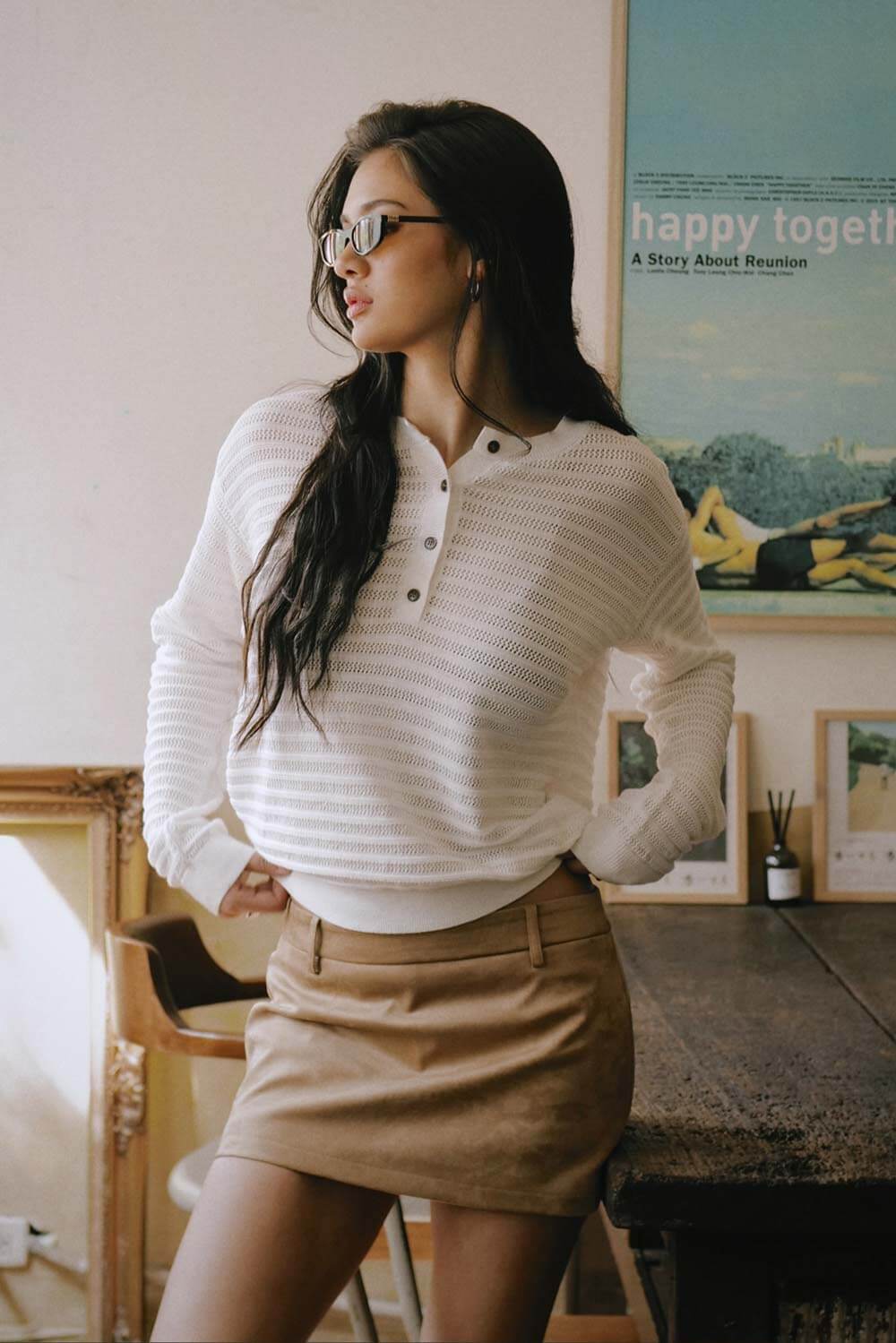 鏤空緹花針織衫