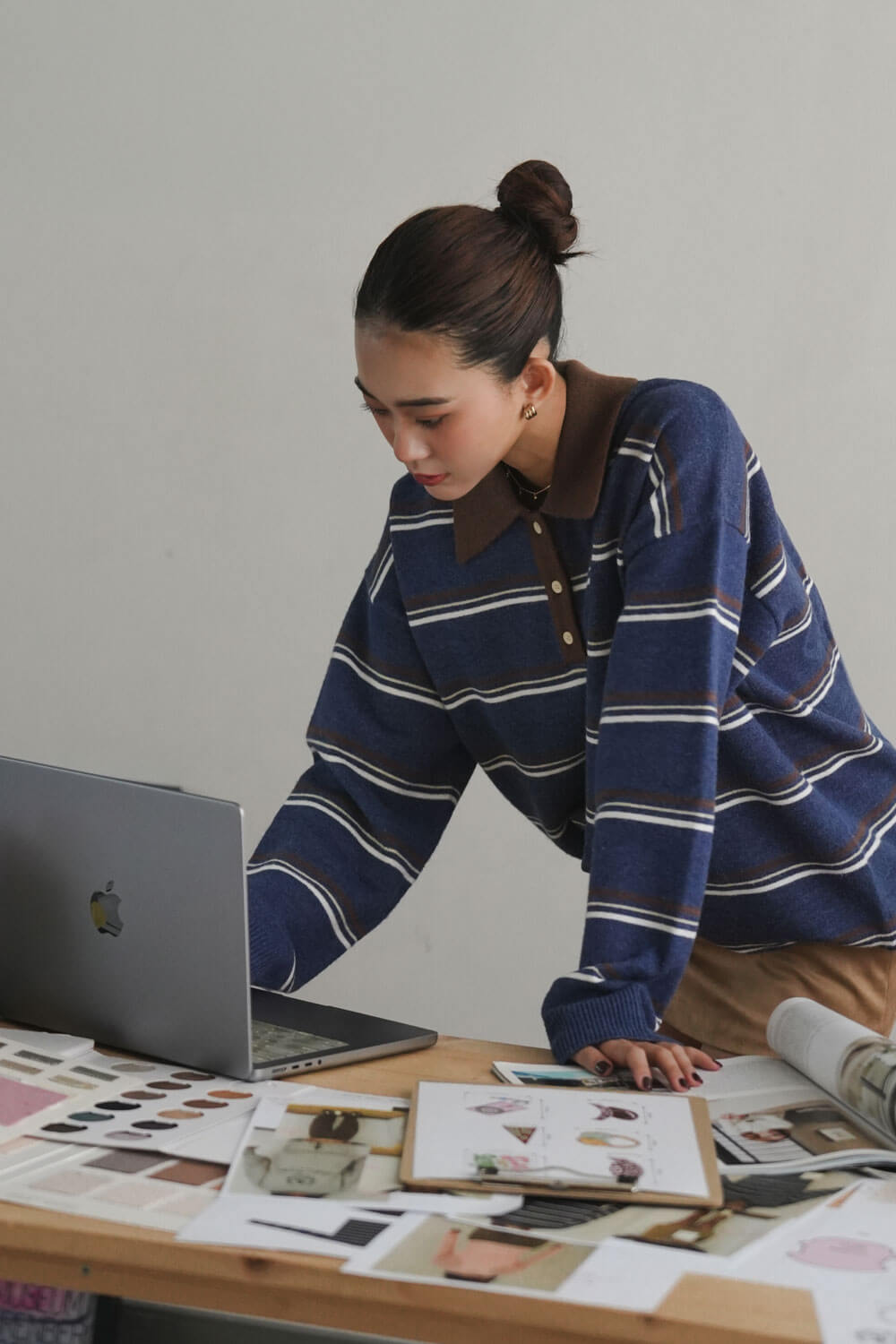 OVERSIZE條紋針織衫