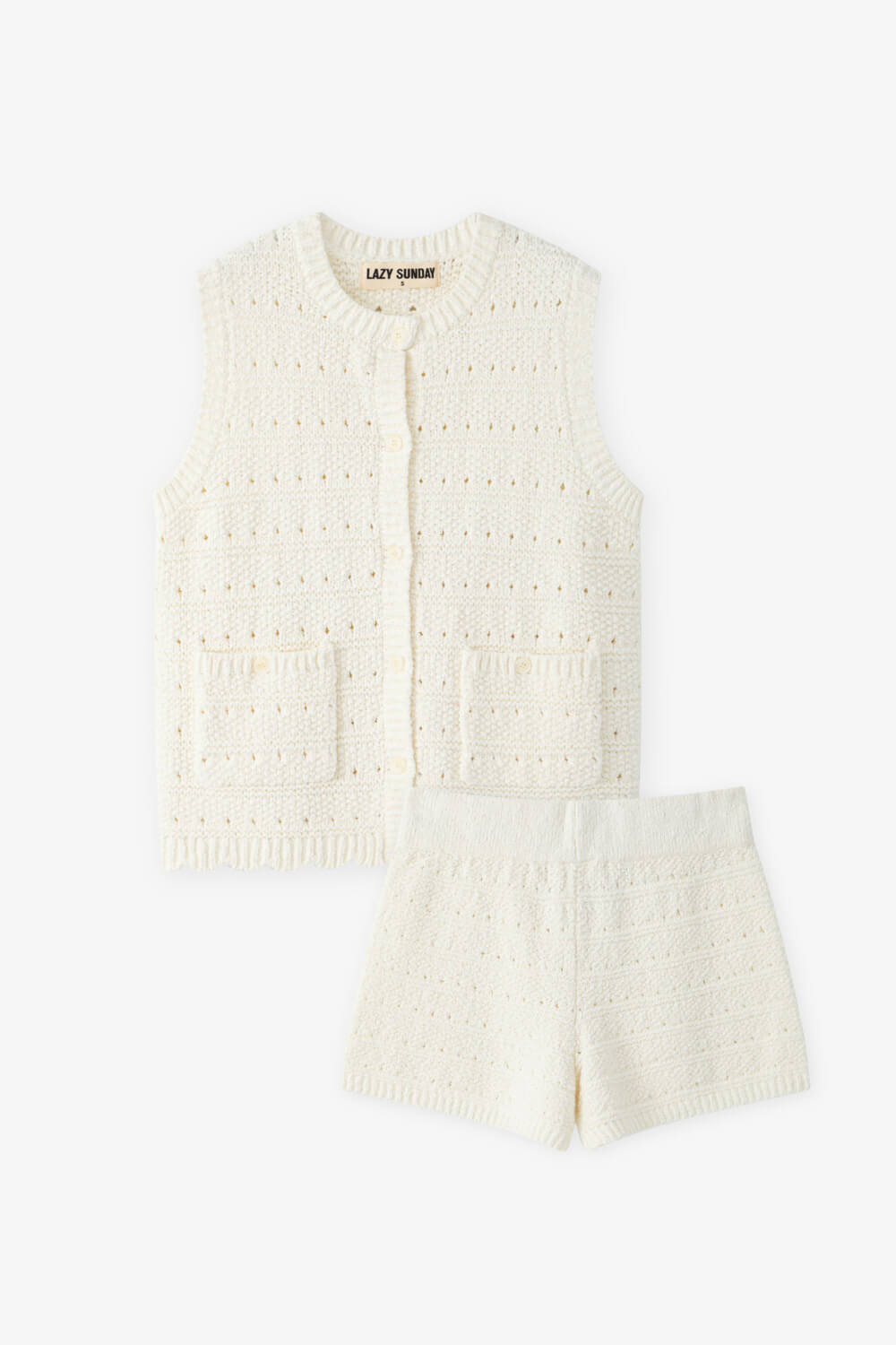 前開釦針織背心套裝 前開釦針織背心套裝