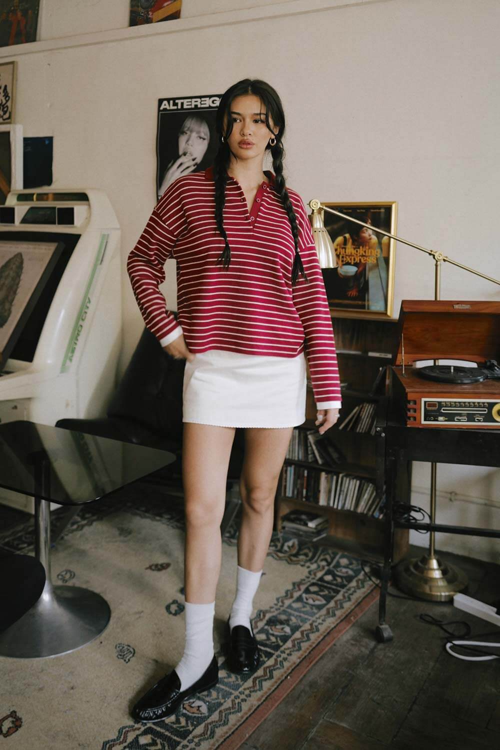 簡約花邊短褲裙