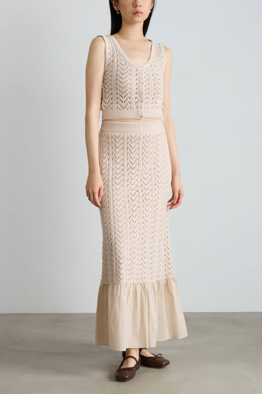 提織拼接針織裙